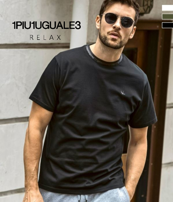 1PIU1UGUALE3 RELAX ダブルロゴ半袖Tシャツ メンズ カットソー 楽天市場】1PIU1UGUALE3 RELAX Tシャツ ダブルロゴ 刺繍 半袖T