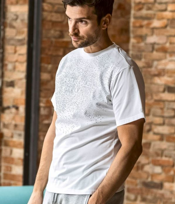 1PIU1UGUALE3 RELAX ウノピゥウノウグァーレトレ リラックス スプラッシュラインストーンTシャツ メンズ 半袖 カットソー カジュアル スポーツ | 1PIU1UGUALE3 RELAX | 04