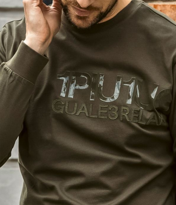 1PIU1UGUALE3 RELAX ウノピゥウノウグァーレトレ リラックス スタックロゴTシャツ メンズ ロンT 長袖 カットソー カジュアル スポーツ | 1PIU1UGUALE3 RELAX | 08