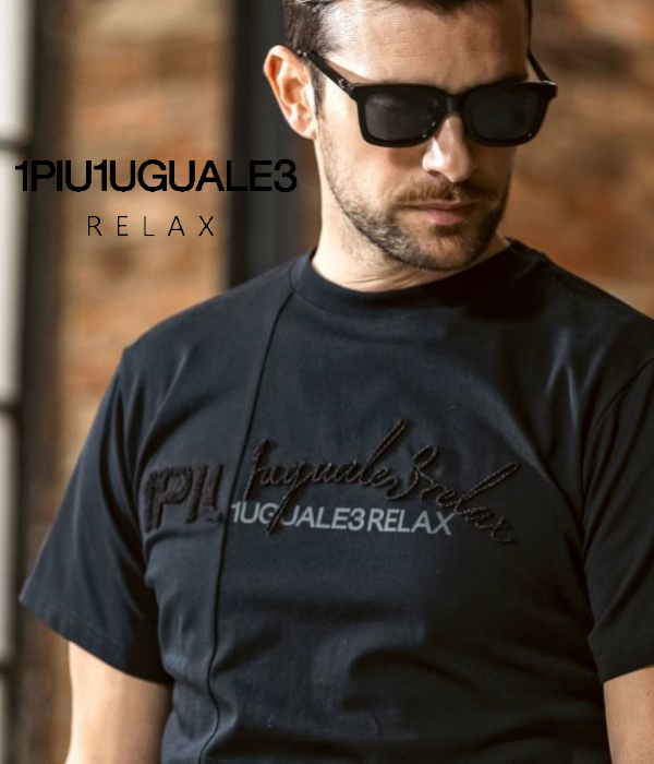 1PIU1UGUALE3 RELAX ウノピゥウノウグァーレトレ リラックス スウィッチングロゴTシャツ メンズ 半袖 カットソー カジュアル スポーツ | 1PIU1UGUALE3 RELAX