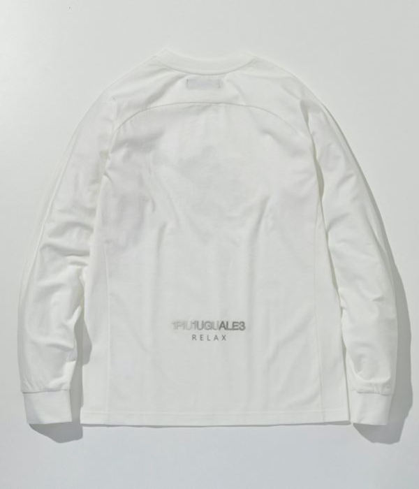 1PIU1UGUALE3 RELAX▼グラデーション刺繍 コットンロングTシャツ 1PIU1UGUALE3 RELAXグラデーションプリントロングTシャツ | ウノ