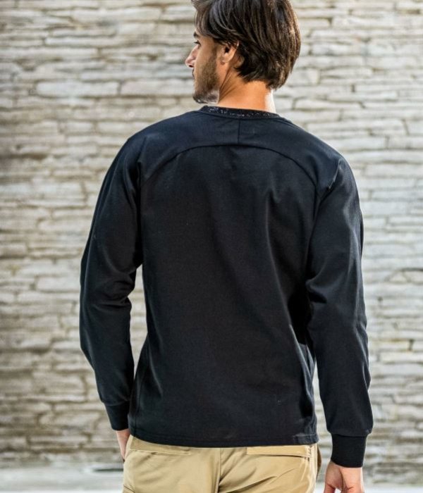 1PIU1UGUALE3 RELAX ウノピゥウノウグァーレトレ リラックス ラインストーンネックロゴTシャツ メンズ ロンT 長袖 カットソー カジュアル スポーツ | 1PIU1UGUALE3 RELAX | 10