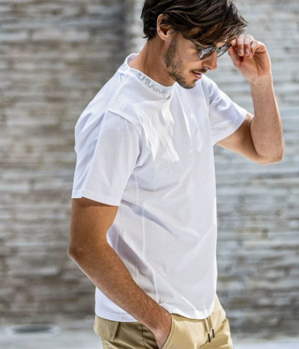 1PIU1UGUALE3 RELAX ウノピゥウノウグァーレトレ リラックス ラインストーンネックロゴTシャツ メンズ 半袖 カットソー カジュアル スポーツ | 1PIU1UGUALE3 RELAX | 04