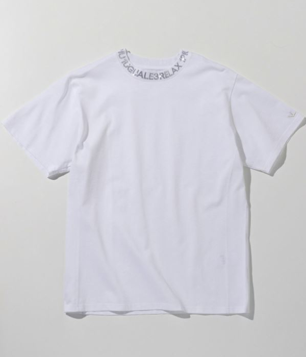 1PIU1UGUALE3 RELAX ウノピゥウノウグァーレトレ リラックス ラインストーンネックロゴTシャツ メンズ 半袖 カットソー カジュアル スポーツ | 1PIU1UGUALE3 RELAX | 01