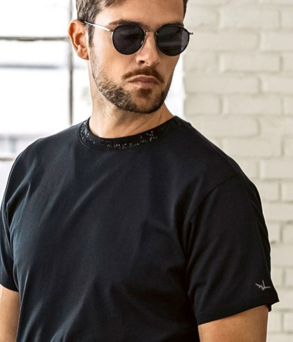 1PIU1UGUALE3 RELAX ウノピゥウノウグァーレトレ リラックス ラインストーンネックロゴTシャツ メンズ 半袖 カットソー カジュアル スポーツ | 1PIU1UGUALE3 RELAX | 08