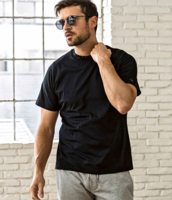 1PIU1UGUALE3 RELAX ウノピゥウノウグァーレトレ リラックス ラインストーンネックロゴTシャツ メンズ 半袖 カットソー カジュアル スポーツ | 1PIU1UGUALE3 RELAX | 09