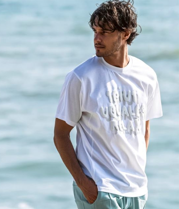 1PIU1UGUALE3 RELAX ウノピゥウノウグァーレトレ リラックス シャドウロゴTシャツ メンズ 半袖 カットソー カジュアル スポーツ | 1PIU1UGUALE3 RELAX | 03