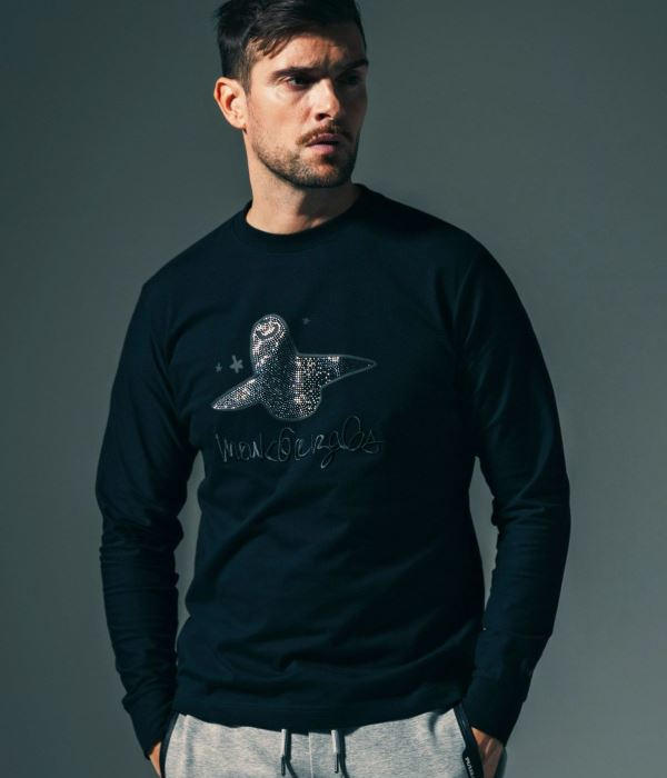 1PIU1UGUALE3 RELAX × Mark Gonzales ウノピゥウノウグァーレトレ リラックス ラインストーンTシャツ メンズ ロンT 長袖 カットソー カジュアル スポーツ | 1PIU1UGUALE3 RELAX | 08