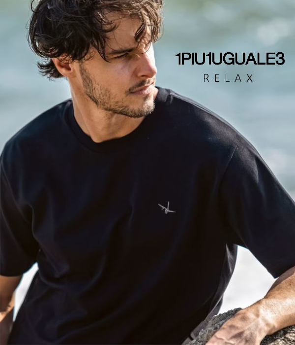 1PIU1UGUALE3 RELAX ウノピゥウノウグァーレトレ リラックス グロッシー刺繍Tシャツ メンズ 半袖 カットソー カジュアル スポーツ | 1PIU1UGUALE3 RELAX