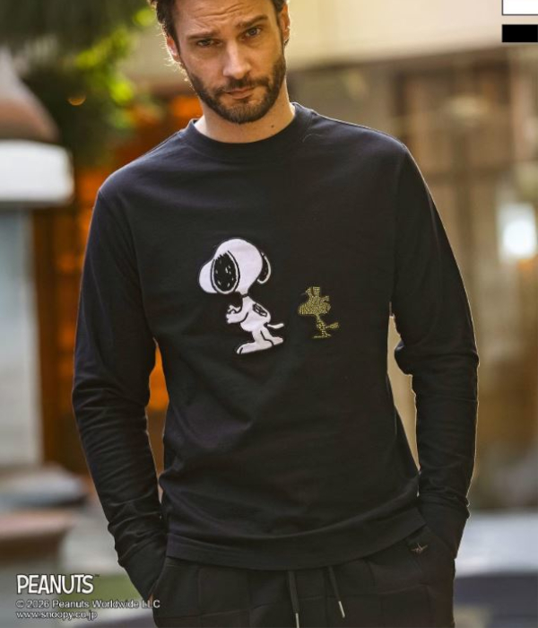 1PIU1UGUALE3 × PEANUTS Snoopy スヌーピーTシャツ 1PIU1UGUALE3 RELAX 1PIU1UGUALE3 RELAX(ウノピゥウノウグァーレトレ