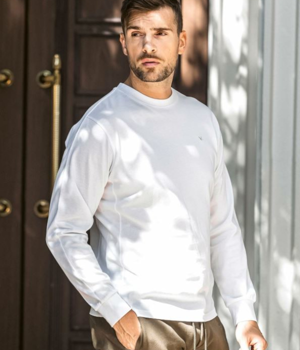 1PIU1UGUALE3 RELAX ウノピゥウノウグァーレトレ リラックス ラインストーンバックロゴTシャツ メンズ ロンT 長袖 カットソー カジュアル スポーツ | 1PIU1UGUALE3 RELAX | 03