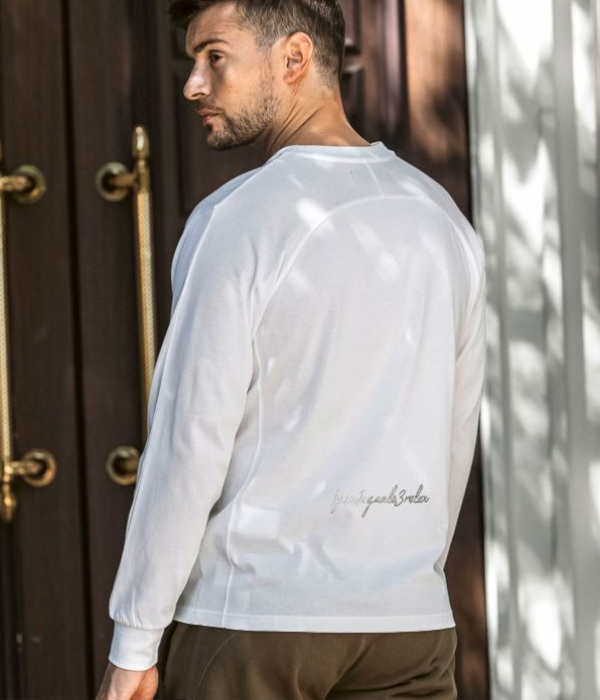 1PIU1UGUALE3 RELAX ウノピゥウノウグァーレトレ リラックス ラインストーンバックロゴTシャツ メンズ ロンT 長袖 カットソー カジュアル スポーツ | 1PIU1UGUALE3 RELAX | 04