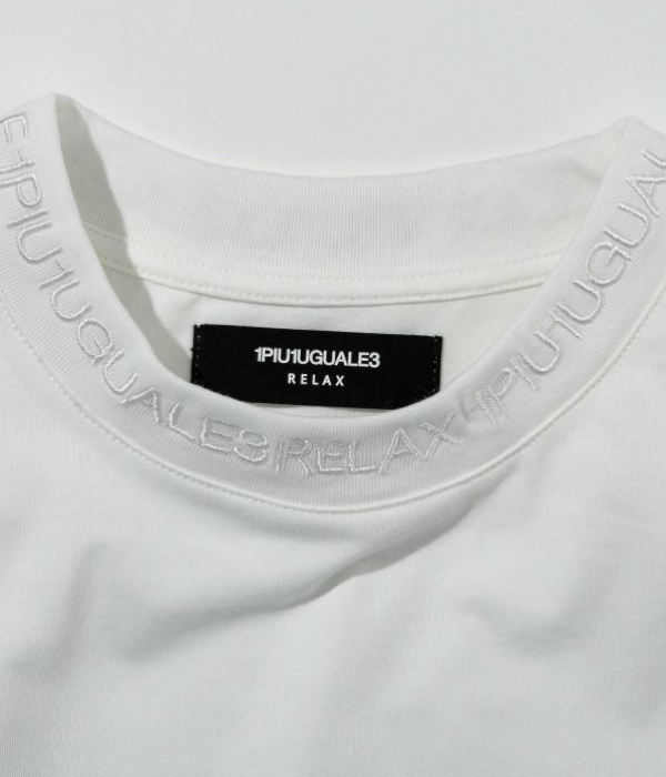 1PIU1UGUALE3 RELAX ウノピゥウノウグァーレトレ リラックス グロッシー刺繍ネックロゴTシャツ メンズ ロンT 長袖 カットソー カジュアル スポーツ | 1PIU1UGUALE3 RELAX | 09