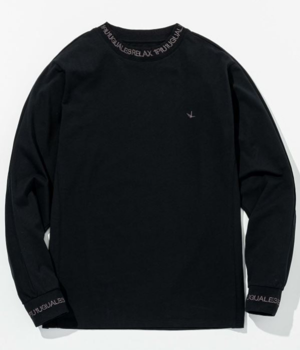 1PIU1UGUALE3 RELAX ウノピゥウノウグァーレトレ リラックス グロッシー刺繍ネックロゴTシャツ メンズ ロンT 長袖 カットソー カジュアル スポーツ | 1PIU1UGUALE3 RELAX | 02