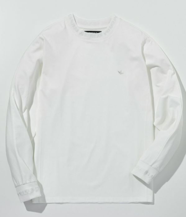 1PIU1UGUALE3 RELAX ウノピゥウノウグァーレトレ リラックス グロッシー刺繍ネックロゴTシャツ メンズ ロンT 長袖 カットソー カジュアル スポーツ | 1PIU1UGUALE3 RELAX | 01