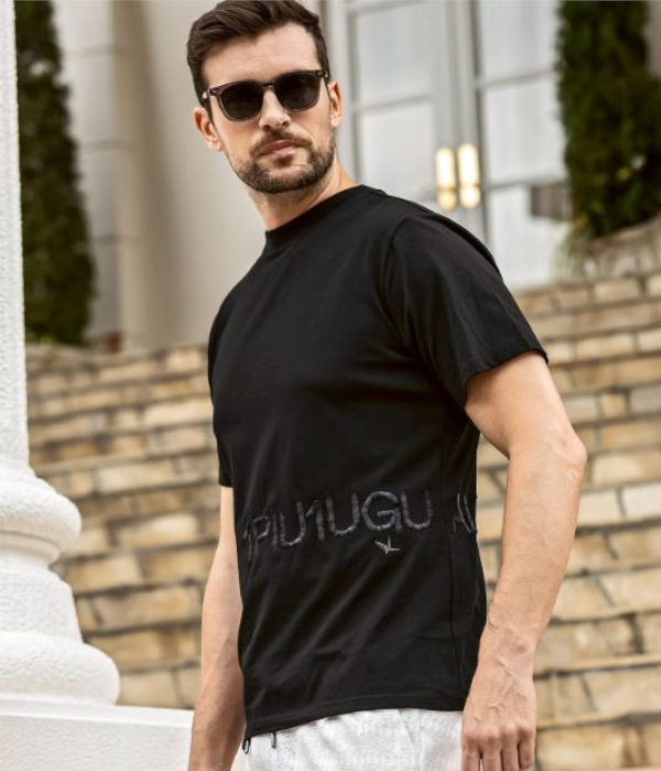 1PIU1UGUALE3 RELAX ウノピゥウノウグァーレトレ リラックス ハンドライクエンボスロゴTシャツ メンズ 半袖 カットソー カジュアル スポーツ | 1PIU1UGUALE3 RELAX | 03