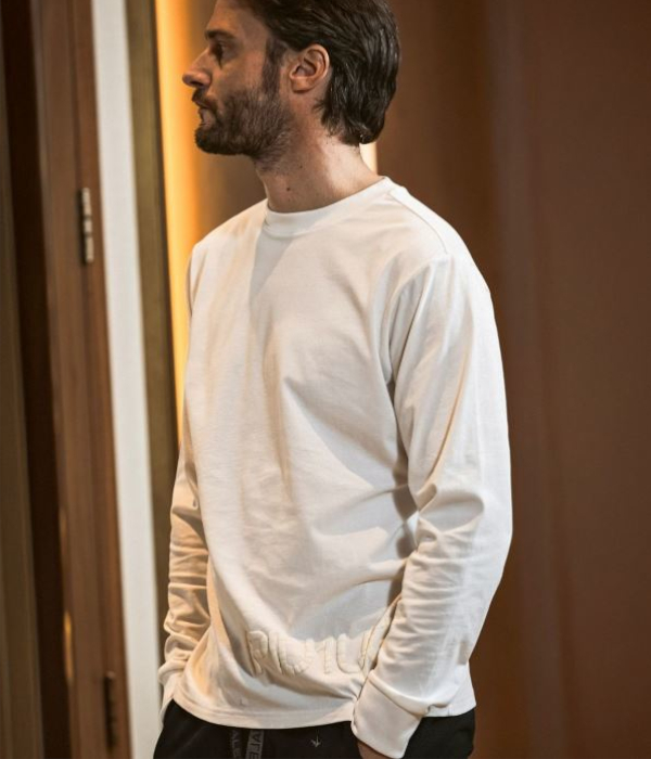 1PIU1UGUALE3 RELAX ウノピゥウノウグァーレトレ リラックス ハンドライクエンボスロゴTシャツ メンズ ロンT 長袖 カットソー カジュアル スポーツ | 1PIU1UGUALE3 RELAX | 03