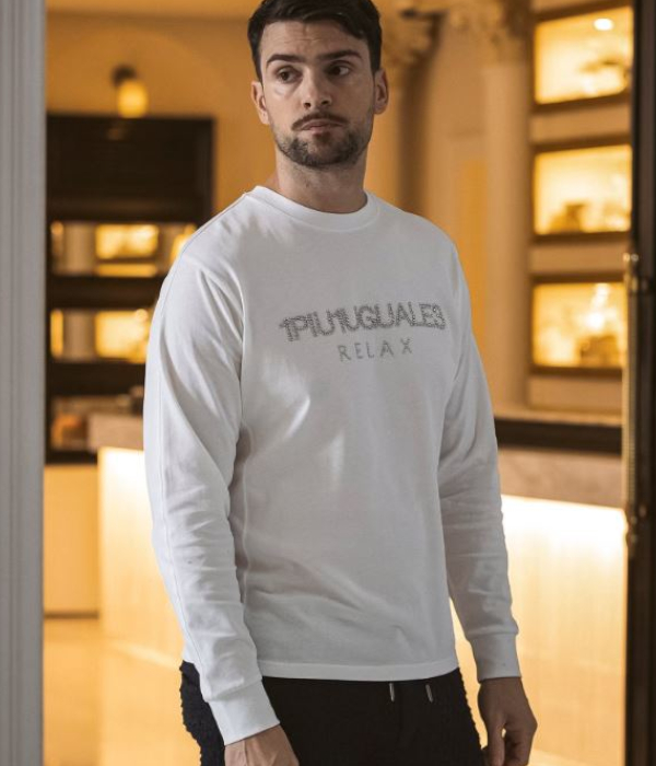 1PIU1UGUALE3 RELAX ウノピゥウノウグァーレトレ リラックス スタッズロゴTシャツ メンズ ロンT 長袖 カットソー カジュアル スポーツ | 1PIU1UGUALE3 RELAX | 03
