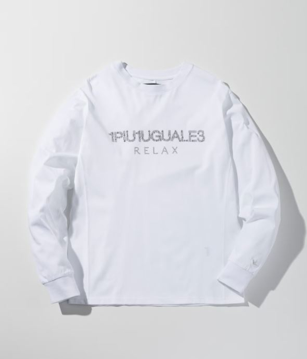 1PIU1UGUALE3 RELAX ウノピゥウノウグァーレトレ リラックス スタッズロゴTシャツ メンズ ロンT 長袖 カットソー カジュアル スポーツ | 1PIU1UGUALE3 RELAX | 01