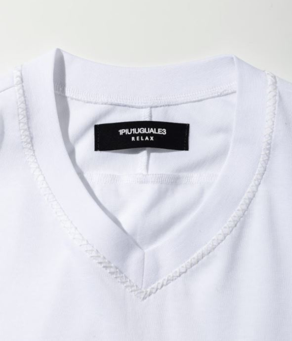 1PIU1UGUALE3 RELAX ウノピゥウノウグァーレトレ リラックス Vネック刺繍Tシャツ メンズ ロンT 長袖 カットソー カジュアル スポーツ | 1PIU1UGUALE3 RELAX | 06