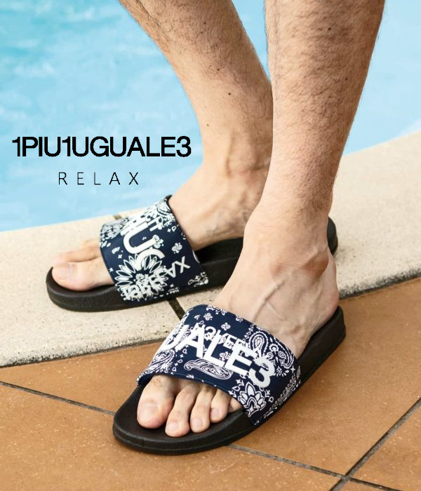1PIU1UGUALE3 RELAX ウノピゥウノウグァーレトレ リラックス ペイズリー柄 シャワーサンダル スポーツ サンダル 海水浴 プール 夏 | 1PIU1UGUALE3 RELAX