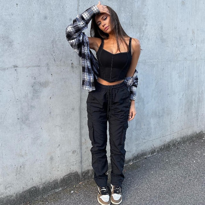 BLACKTAILOR ブラックテイラー X11 CARGO BLACK ストリート ヒップホップ ナイロン ミリタリー カーゴパンツ |  | 08