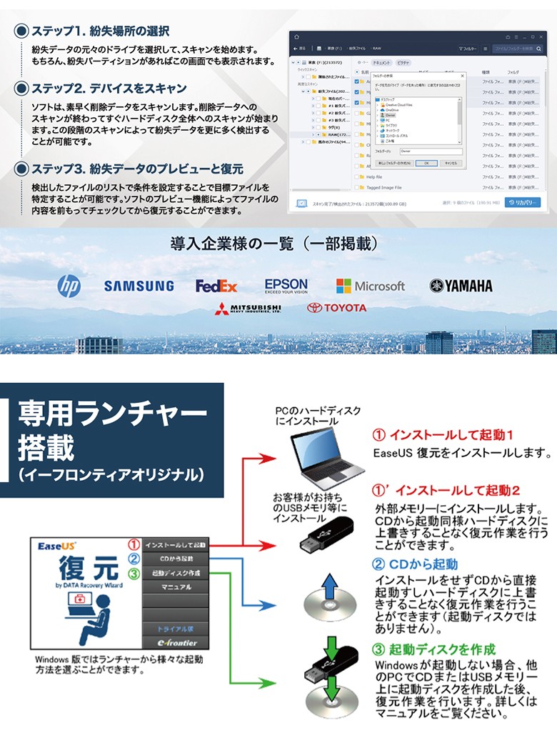 EaseUS 復元 永久ライセンス 1PC版 Windows専用