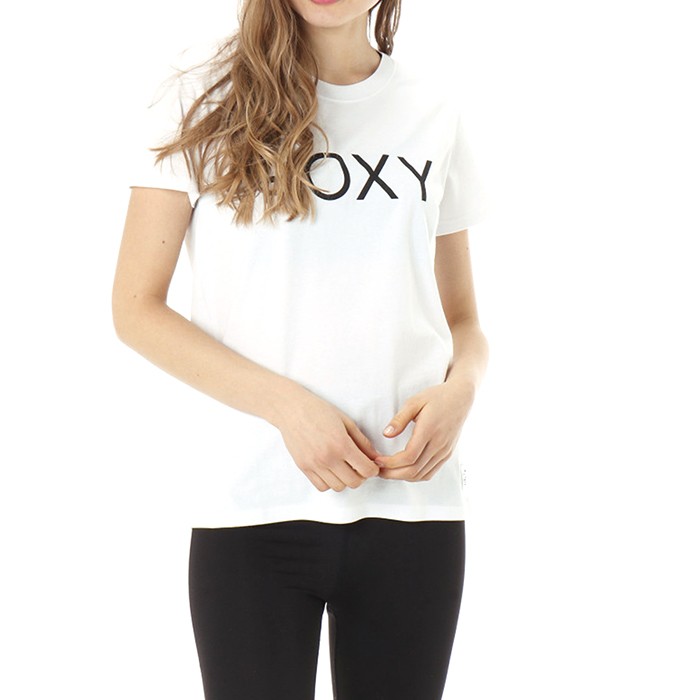 ロキシー ロゴ Tシャツ Sports Roxy ホワイト コットン シンプル
