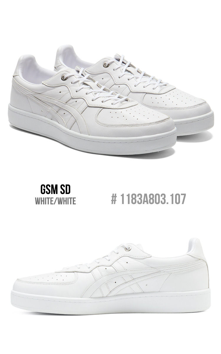 オニツカタイガー スニーカー Onitsuka Tiger GSM SD ジーエスエム エスディー メンズ レディース WHITE/WHITE ホワイト #1183A803.107 シューズ オニツカタイガー スニーカー Onitsuka Tiger GSM SD ジーエスエム