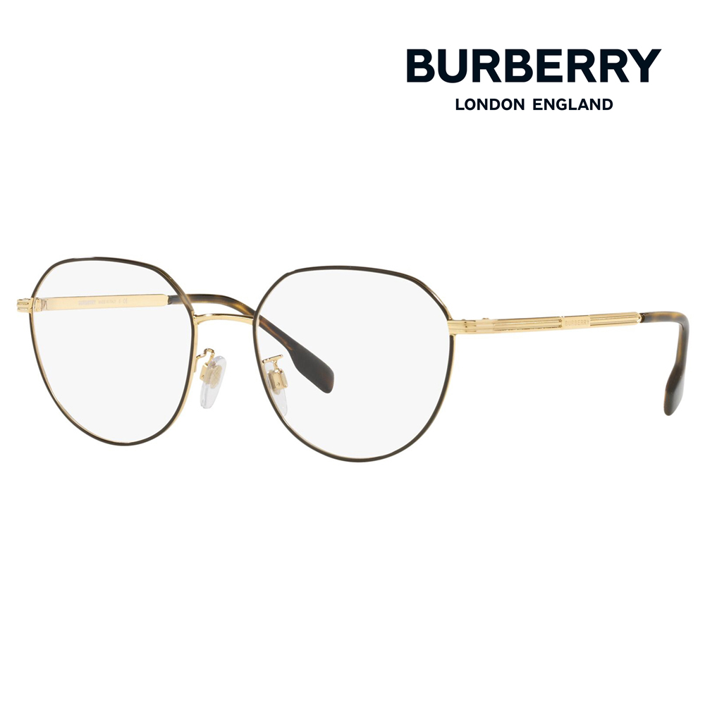 バーバリー BURBERRY メガネ BE1370D 1318 54 伊達眼鏡 メガネ アジアンフィット ラウンド おしゃれ new model  メタル クラシック メンズ レディース