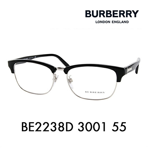 バーバリー BURBERRY メガネ BE2238D 3001 55 伊達眼鏡