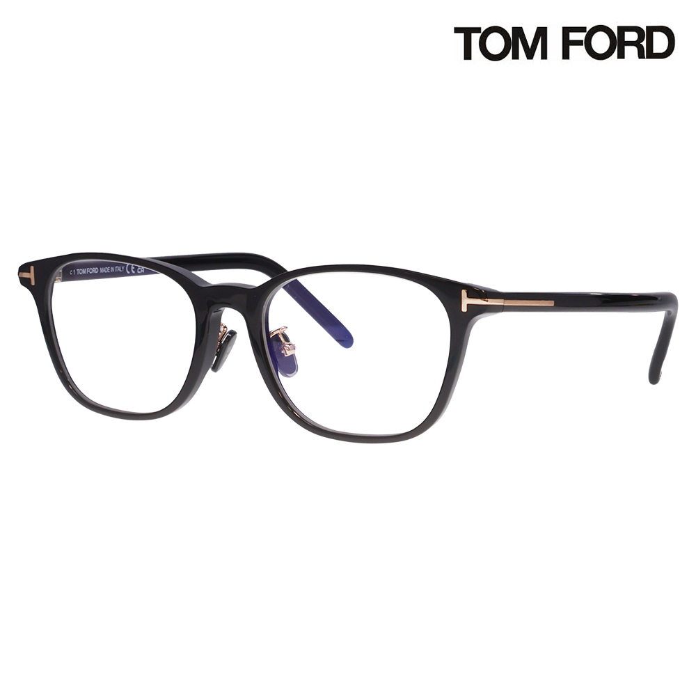 トムフォード メガネ フレーム FT5860DB 001 52 TOM FORD TOMFORD スクエア ブルーライトカット伊達メガネ眼鏡 MadeInItaly | TOM FORD