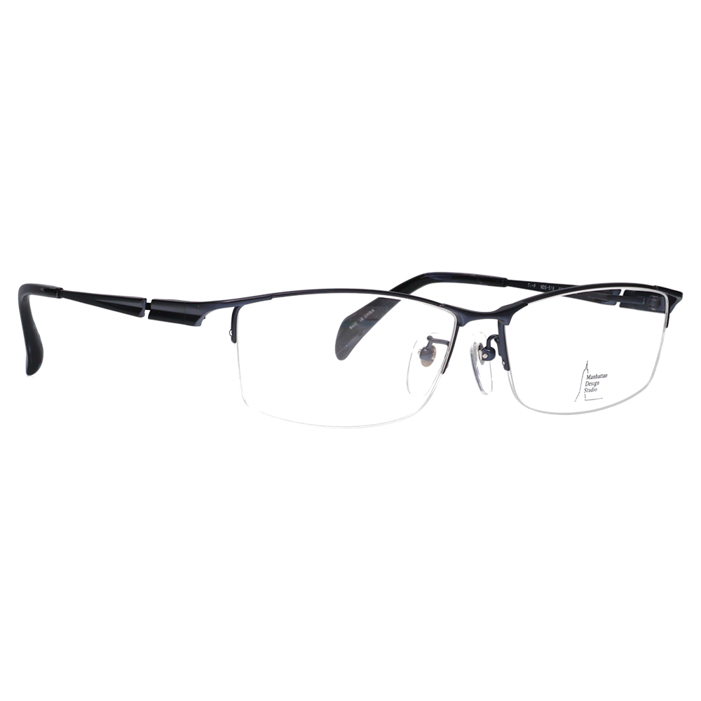 マンハッタンデザインスタジオ メガネフレーム MDS-518 2 60 Manhattan Design Studio 大きい ラージ ビッグ 大きめ メンズ チタン ナイロール ハーフリム 眼鏡 |  | 04