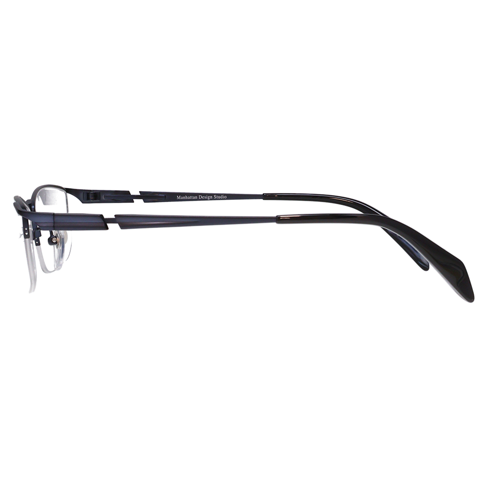 マンハッタンデザインスタジオ メガネフレーム MDS-518 2 60 Manhattan Design Studio 大きい ラージ ビッグ 大きめ メンズ チタン ナイロール ハーフリム 眼鏡 |  | 02