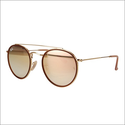 Ray-Ban サングラス ブラウンレンズ RayBan（レイバン） RB3647N ラウンド・メタル・ツーブリッジ
