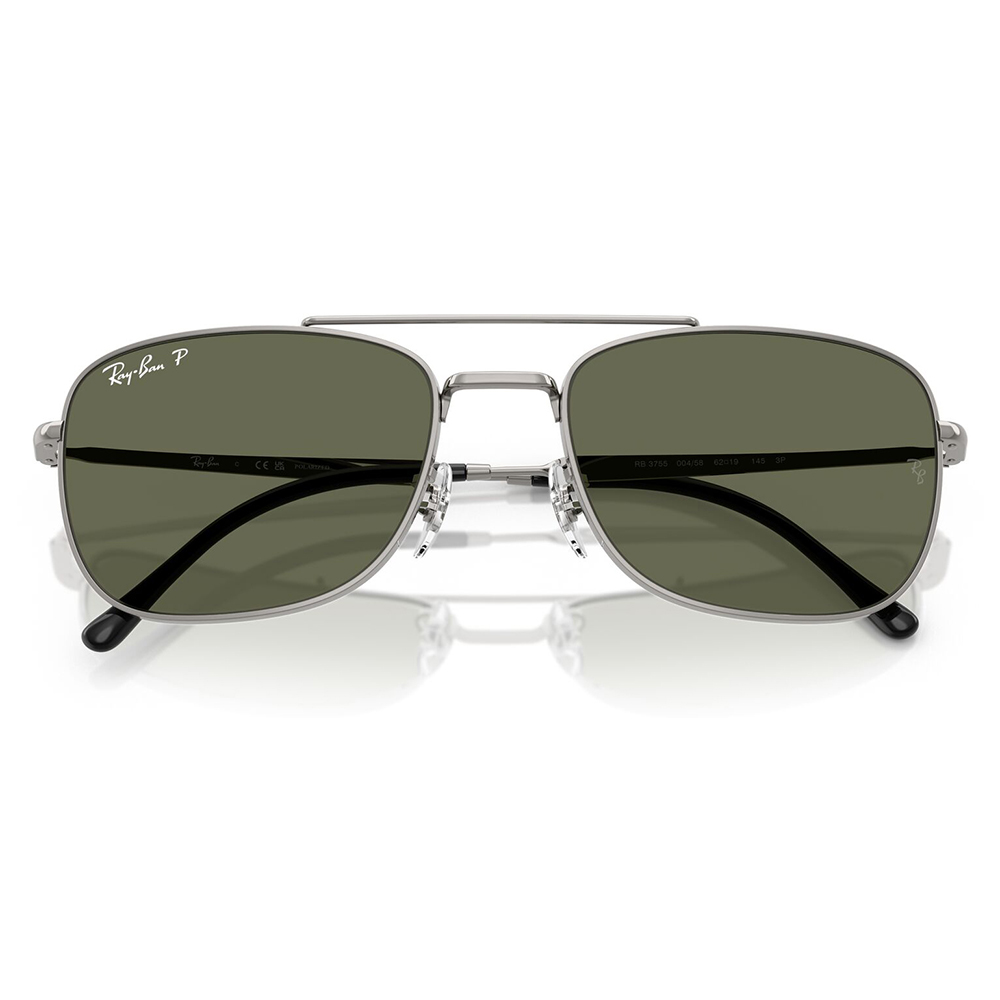 レイバン サングラス 純正レンズ対応 RB3755 004/58 59 62 Ray-Ban RayBan レクタングル メタル ユニセックス 偏光 | Ray-Ban | 04