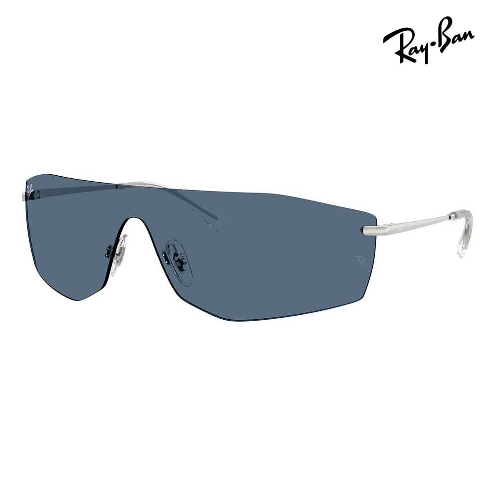 【新品】rayban ユニセックス ALIX BIO-BASED Sunglasses in Silver and Dark Blue - RB3781 | Ray