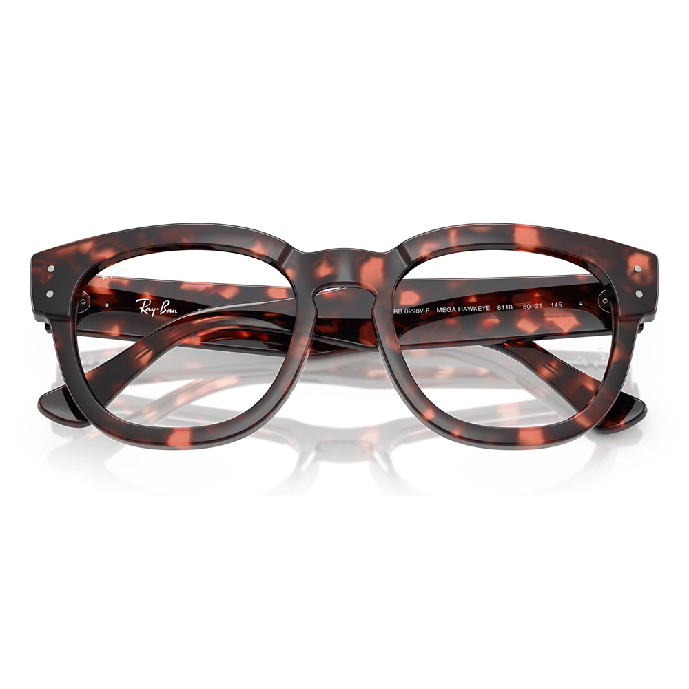 レイバン Ray-Ban RayBan RX0298VF 8118 50 伊達メガネ 眼鏡 MEGA HAWKEYE メガホークアイ ウェリントン フルフィットモデル 大きめ 純正レンズ対応 | Ray-Ban | 04
