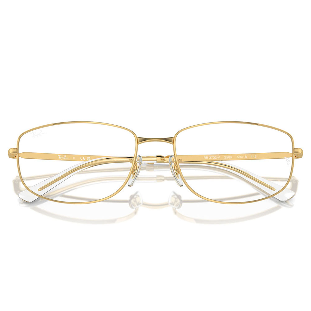 レイバン メガネ フレーム 純正レンズ対応 Ray-Ban RayBan RX3732V 2500 54 56 レクタングル メタル ユニセックス 伊達メガネ 眼鏡 | Ray-Ban | 04