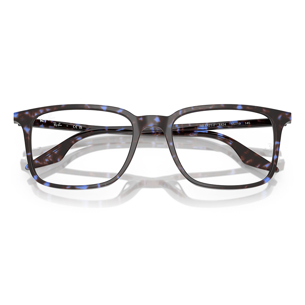 レイバン Ray-Ban RayBan RX5421F 8424 55 伊達メガネ 眼鏡 スクエア ウェリントン フルフィットモデル スリムアセテート メンズ レディース 純正レンズ対応 | Ray-Ban | 04