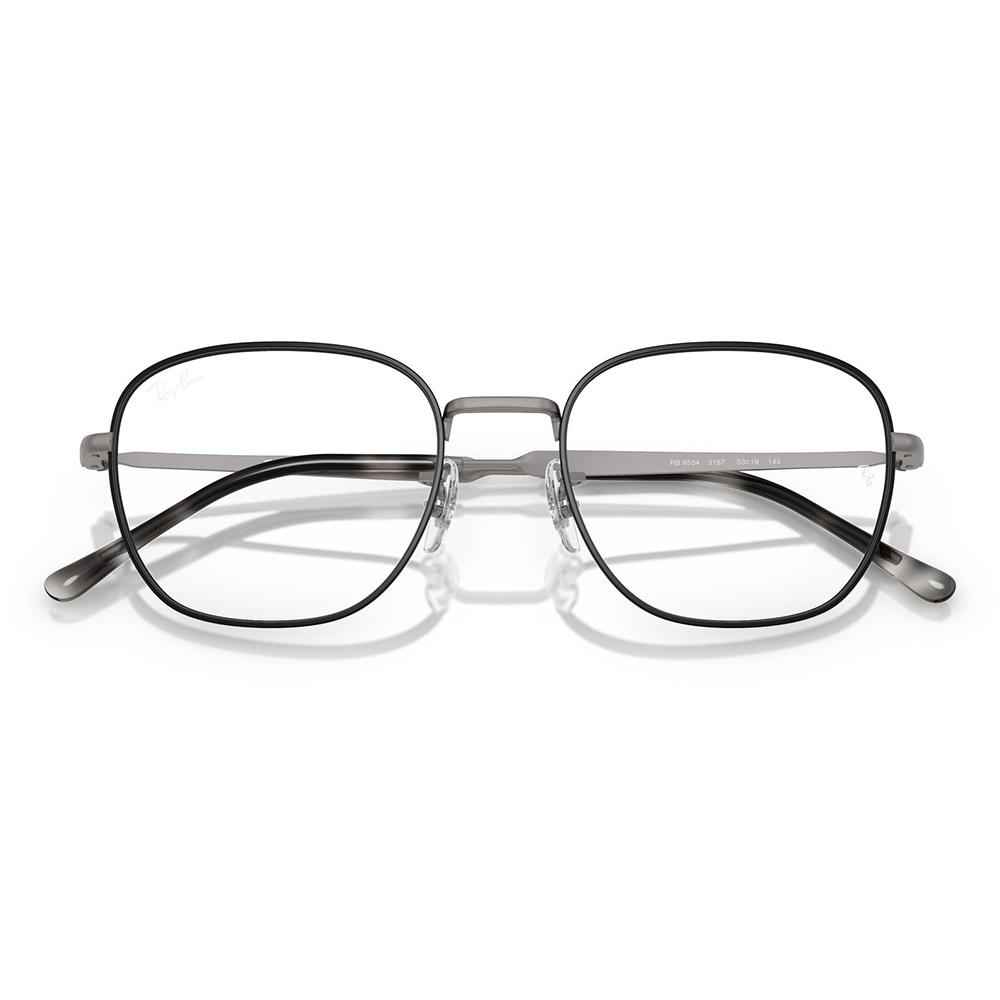 レイバン メガネ フレーム 純正レンズ対応 Ray-Ban RX6534 3187 51 53 ラウンド スクエア クラシック メタル ユニセックス | Ray-Ban | 04