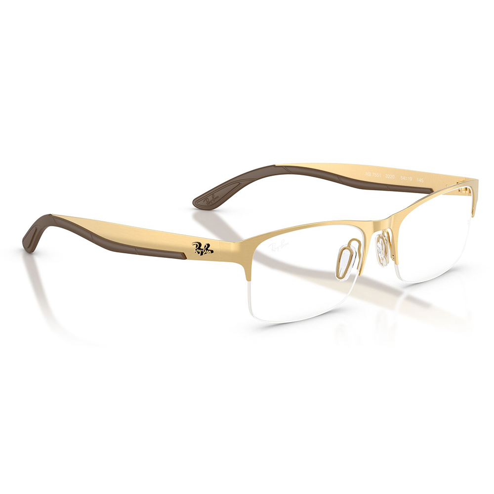 レイバン Ray-Ban RayBan RX7551 3220 54 56 伊達メガネ 眼鏡 チタン メタル スクエア レクタングル 純正レンズ対応 | Ray-Ban | 04