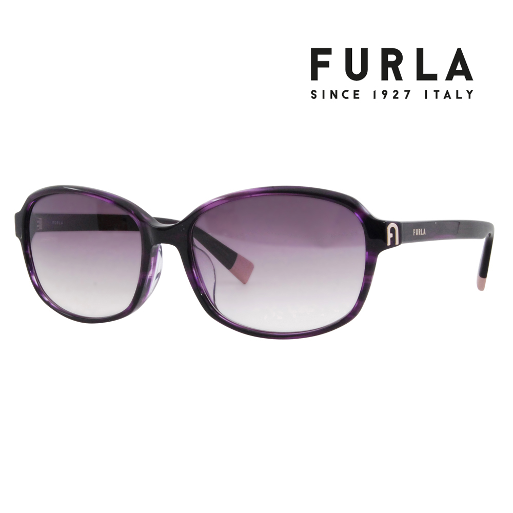 FURLA フルラ サングラス メガネ SFU650J 6XDA 56 スクエア ボストン ジャパンモデル レディース 紫外線カット