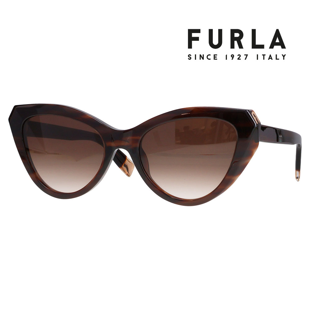 FURLA フルラ サングラス SFU977 07HL 54 キャットアイ セル レディース | FURLA