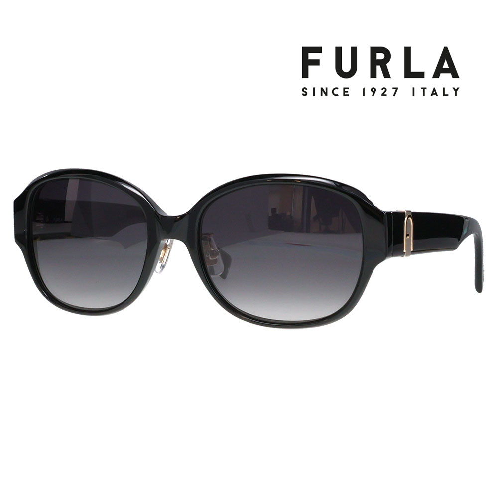 FURLA フルラ サングラス SFUA39J 700P 54 オーバーサイズ オーバル セル レディース 偏光 | FURLA