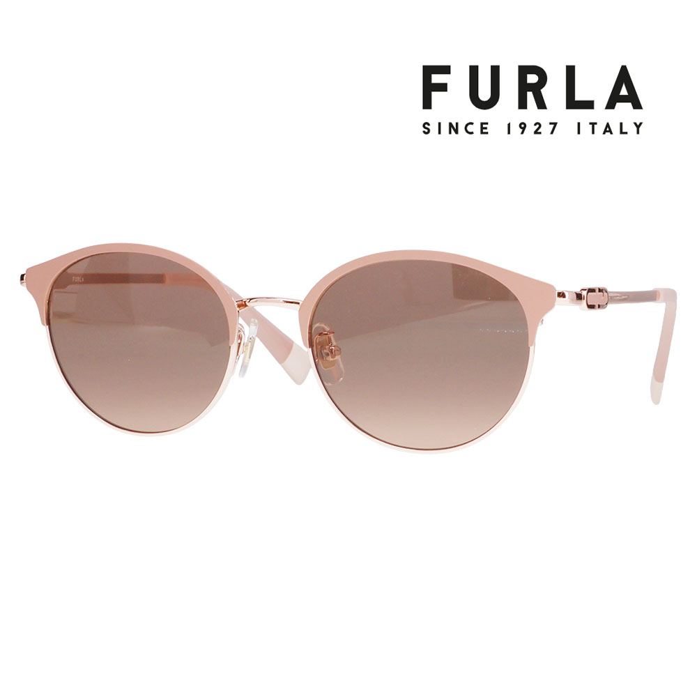 FURLA フルラ サングラス SFUA46J 02AM 52 ブロー ボストン メタル レディース | FURLA