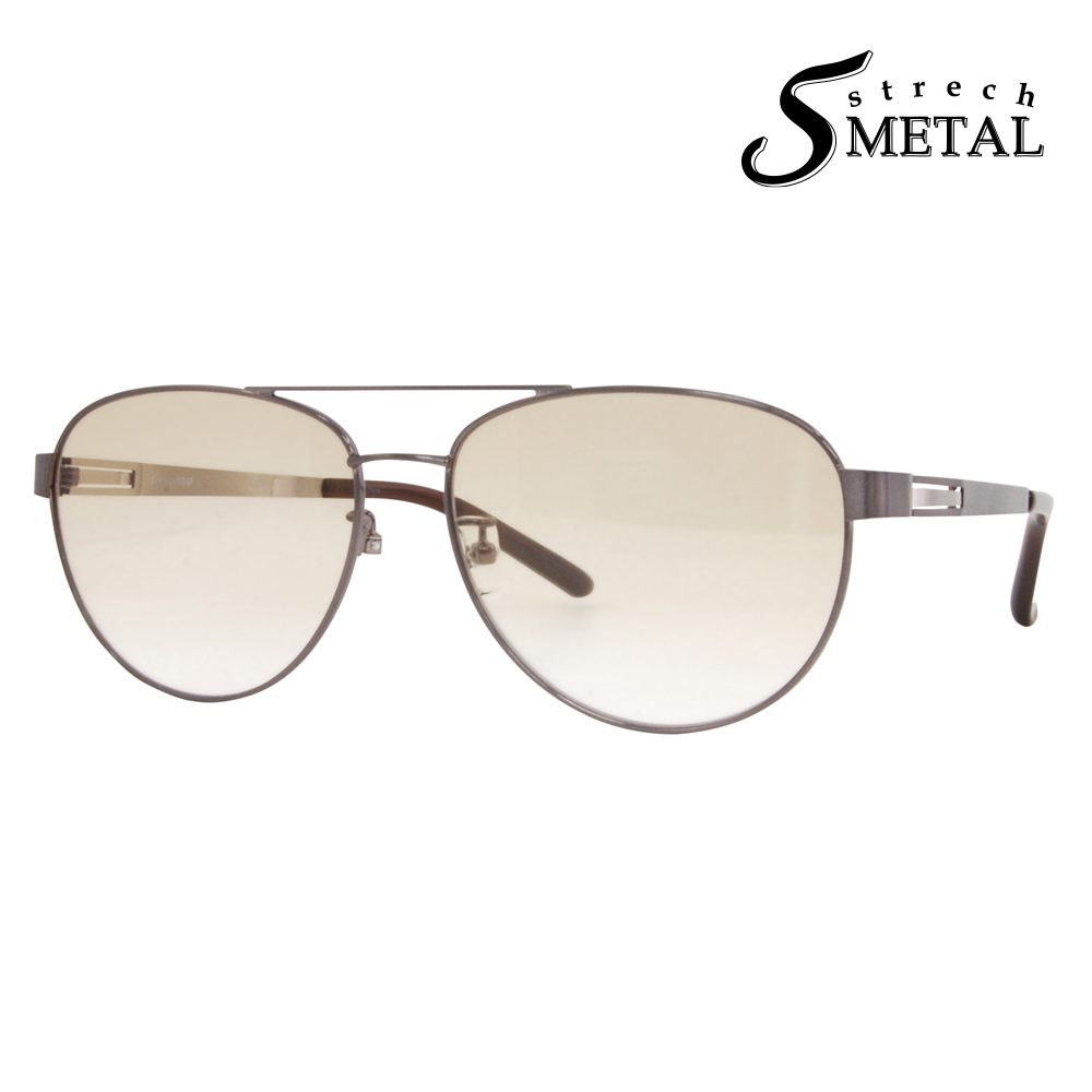 SMETAL Strech METAL UVサングラス-007-2 エスメタル Sメタル UVカット 紫外線カット 度付きサングラス対応 | 