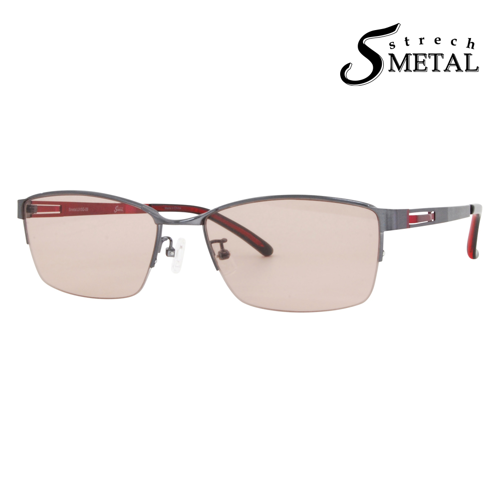 SMETAL Strech METAL UVサングラス-009-2 エスメタル Sメタル UVカット 紫外線カット 度付きサングラス対応 | 