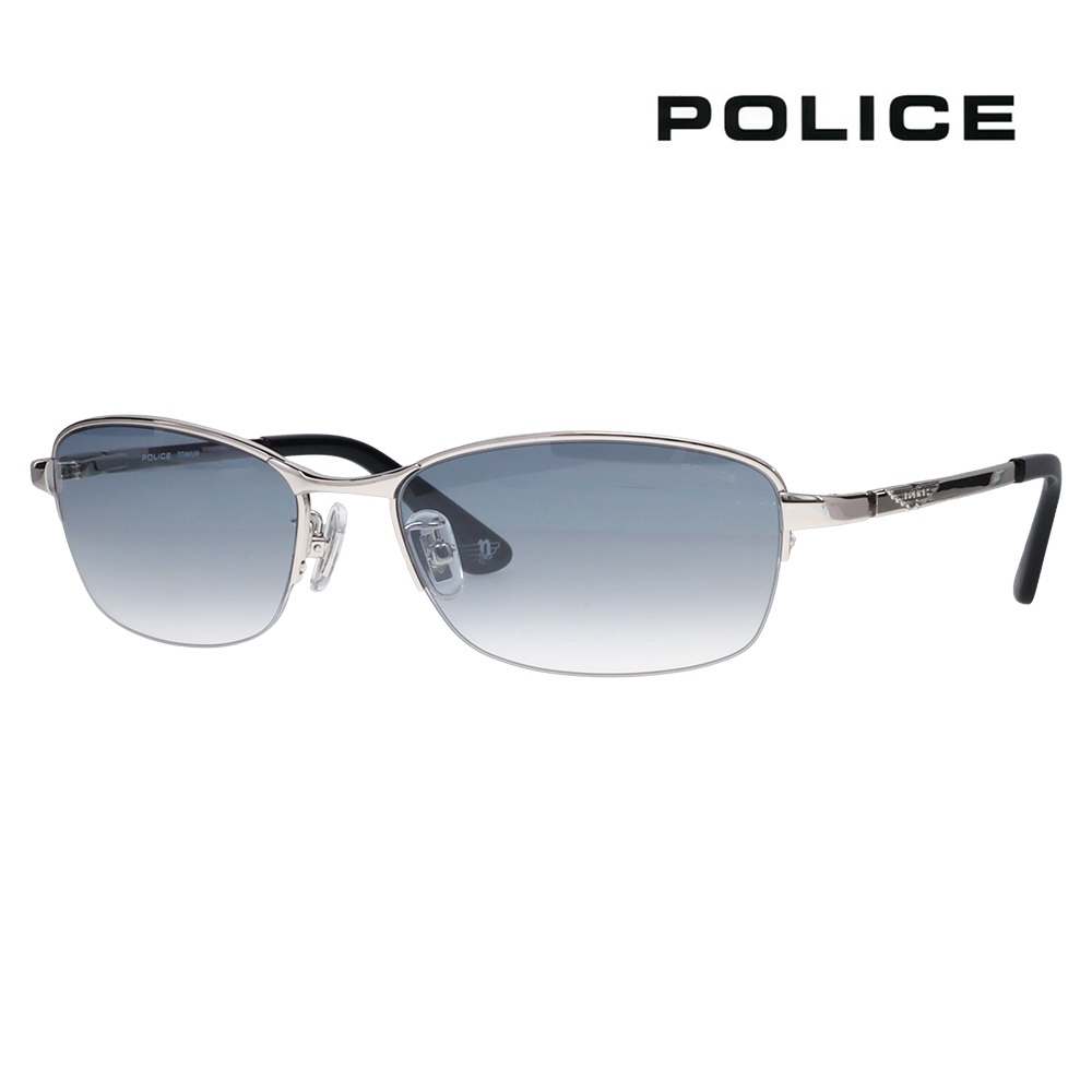ポリス POLICE SPLG37J 579B 58 メガネフレーム サングラス 2023年モデル ORIGINS オリジンズ  メンズ スクエア ハーフリム ナイロール | POLICE