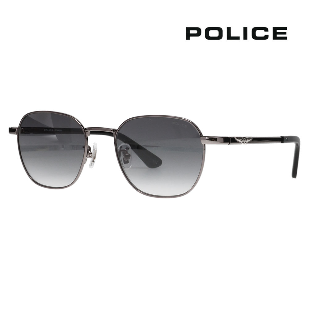 POLICE グレー ラウンドサングラス splm33j-0568-n.jpg
